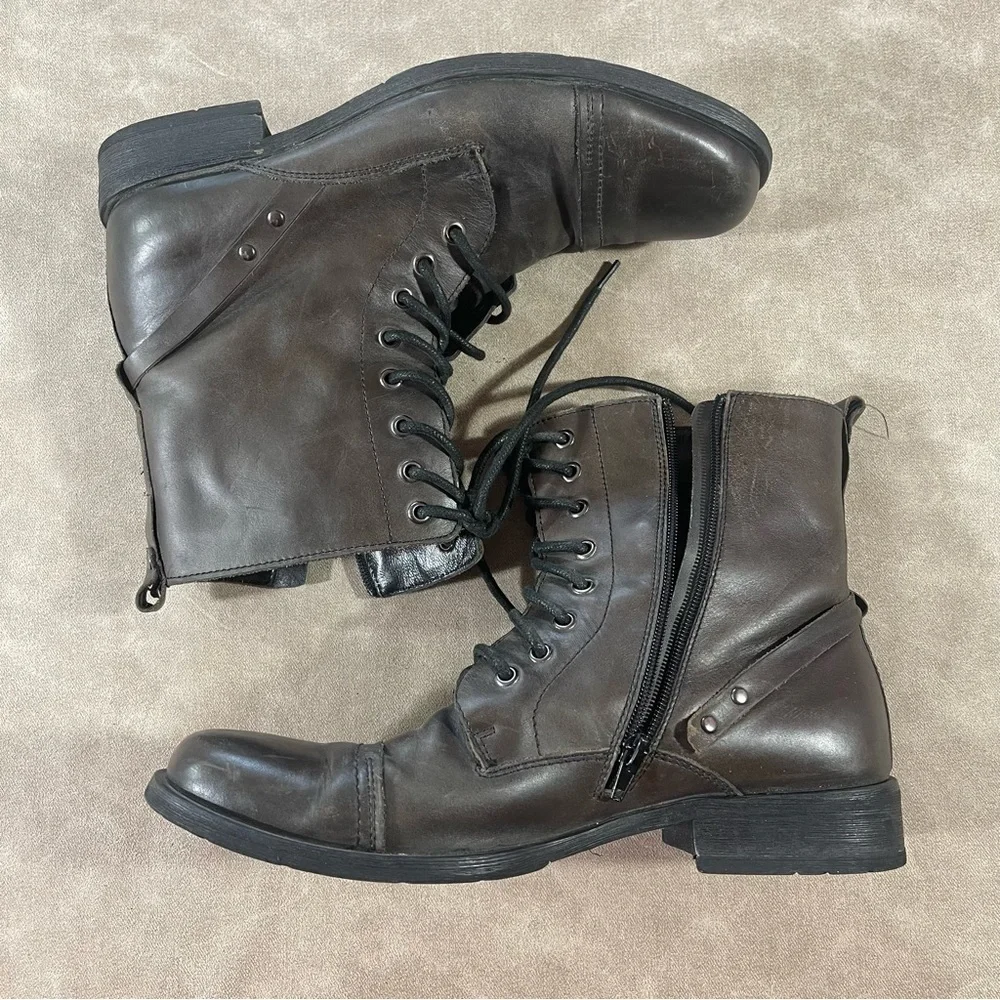 Aldo Men’s‎ Lace Up Zipper Boots Size 43